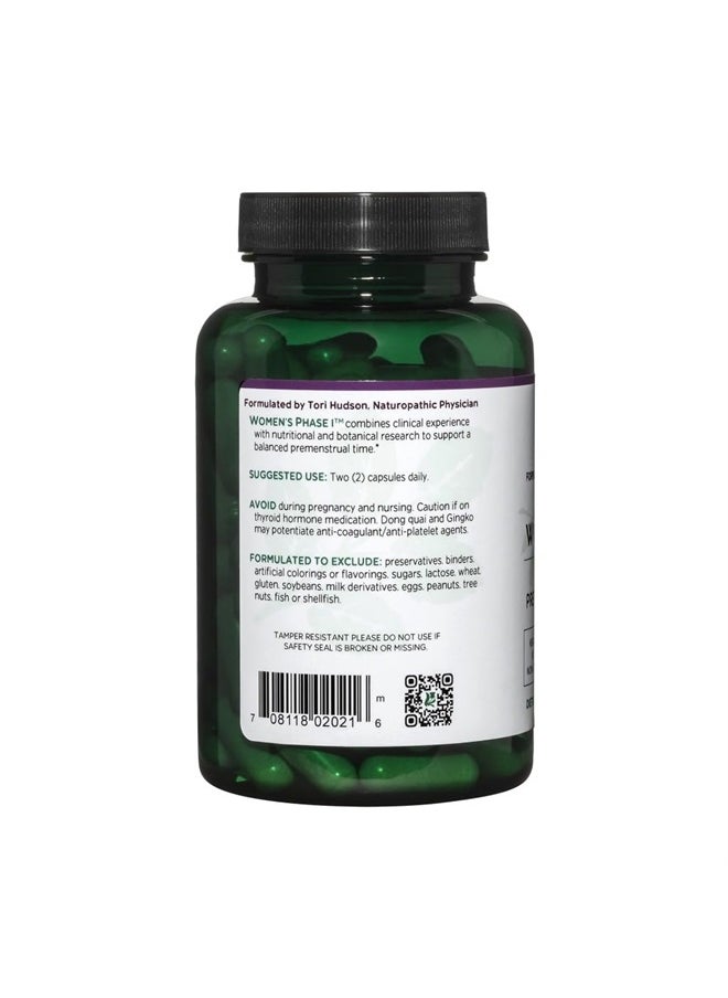 Vitanica - Women's Phase I, Premenstrual Support, Vegan, 120 Capsules - Image 1