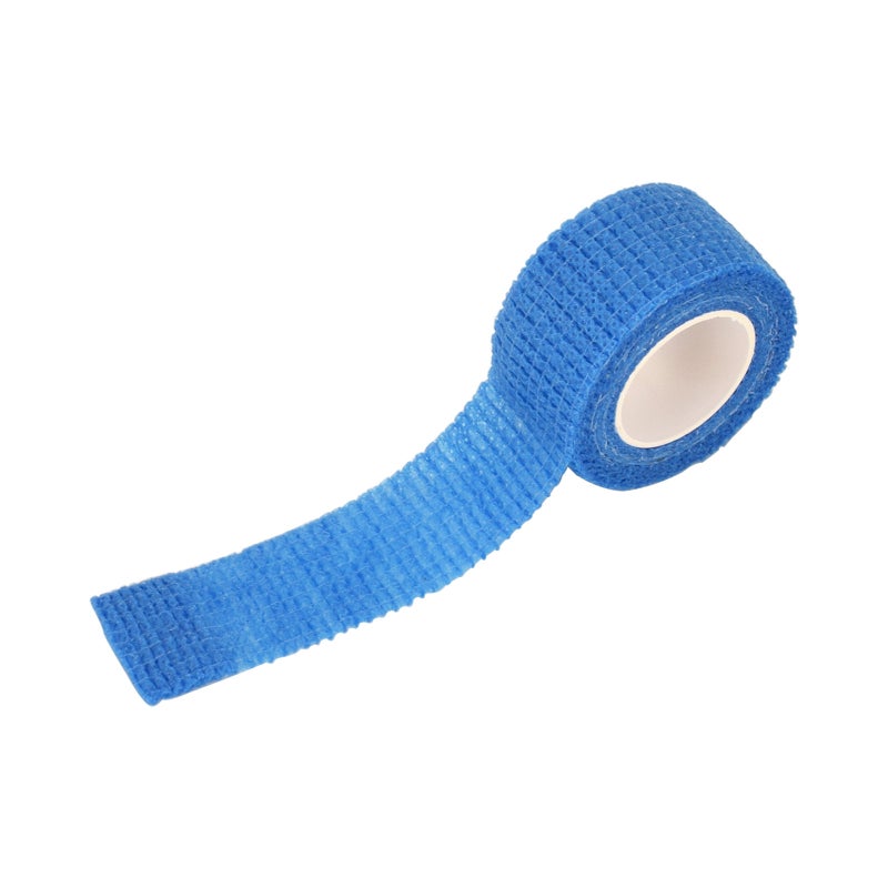 Tattoo Grip Cover Wrap - 2m Black Disposable Cohesive Tattoo Grip Tape Wrap Elastic Bandage Rolls Self-Adherent Tape for Tattoo Machine Grip Tube Accessories, Sports Tape（blue) - Image 1