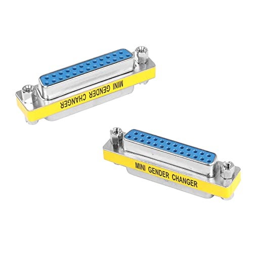 MEIRIYFA DB25 25 Pin Gender Changer D-SUB 25Pin Coupler Serial Cable Gender Changer RS232 VGA Adapter Connetor for Applications Pack of 2 (Female to Female) - Image 1