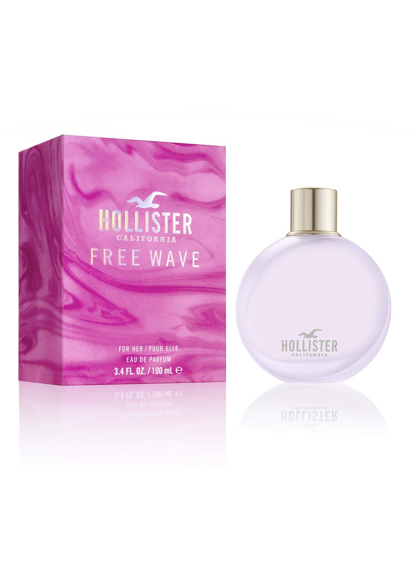 HOLLISTER Hollister Free Wave Women EDP Spray, Floral, 3.4 Fl Oz 