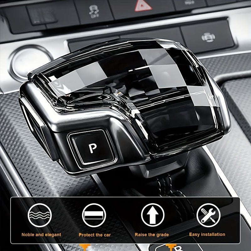 Clear Crystal Gear Shift Knob Replacement Trim No Damage Luxury Interior Decoration Fit For Audi A6L A4L Q5L - Image 3