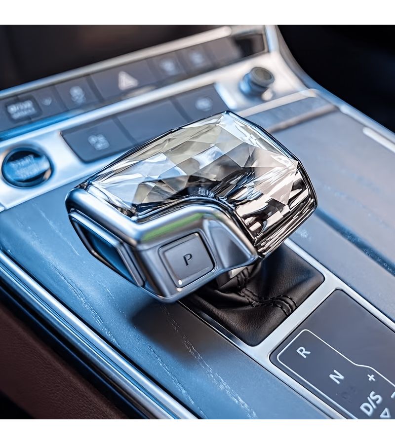 Clear Crystal Gear Shift Knob Replacement Trim No Damage Luxury Interior Decoration Fit For Audi A6L A4L Q5L - Image 4