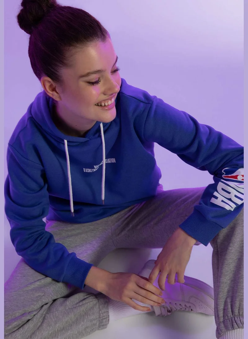DeFacto Woman NBA Licenced Hooded Knitted Sweatshirt