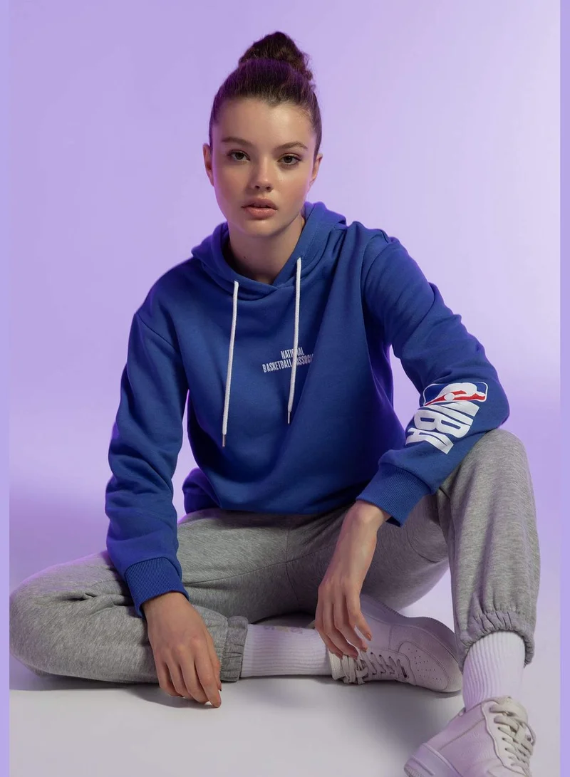 DeFacto Woman NBA Licenced Hooded Knitted Sweatshirt