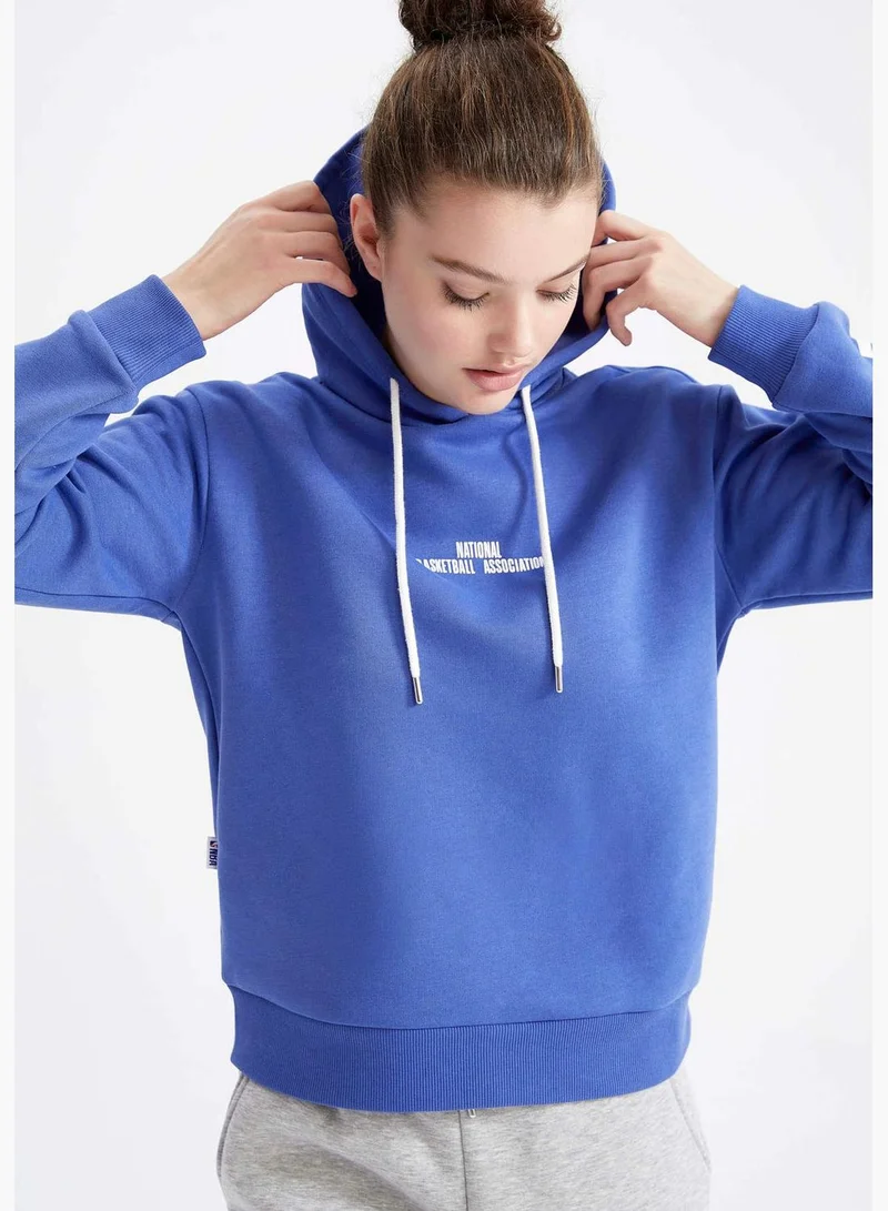 DeFacto Woman NBA Licenced Hooded Knitted Sweatshirt