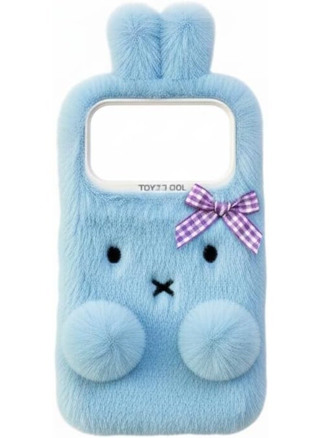 Razavi Store Plush Bow Rabbit 3D Phone Case – Shockproof Fluffy Cover - Image 1