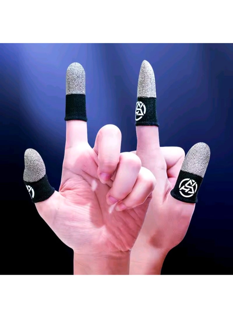 Gaming Finger Sleeve 2 Pair & Box Superconducting Nanofibers, Ultra-Sensitive & Sweat-Proof, Breathable Seamless Touchscreen Thumb Gloves - Image 2