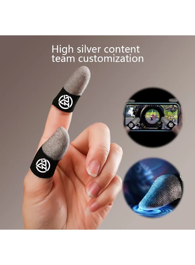 Gaming Finger Sleeve 2 Pair & Box Superconducting Nanofibers, Ultra-Sensitive & Sweat-Proof, Breathable Seamless Touchscreen Thumb Gloves - Image 3