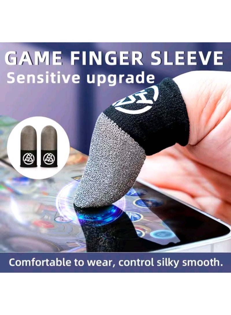 Gaming Finger Sleeve 2 Pair & Box Superconducting Nanofibers, Ultra-Sensitive & Sweat-Proof, Breathable Seamless Touchscreen Thumb Gloves - Image 5