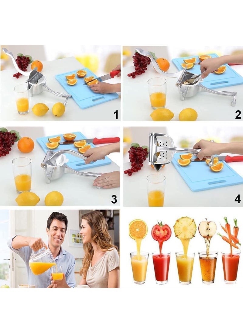 KD ZONE KD ZNOE Small Hand Press Metal Lime Juicer Machine Aluminium Steel Manual Fruit Squeezer Citrus Orange Juicer Instant Heavy Duty Multipurpose For All Fruits Ergonomic Handle Design Metal Gap  - Image 4