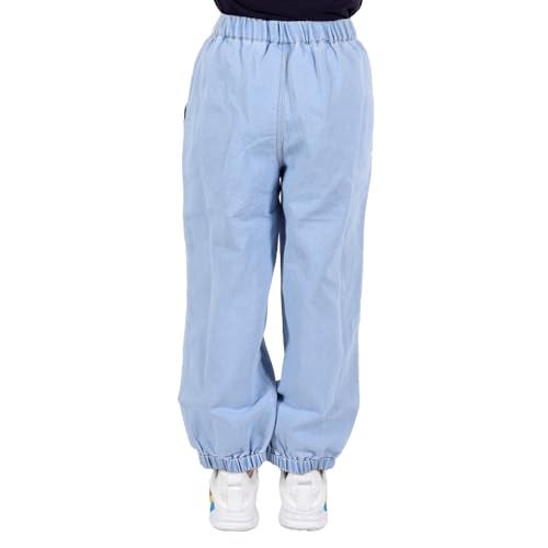 superminis Girls Denim Jeans | Stretchable Blue Cat Print Jeans for Girls 3–10 Years | Soft Comfortable Kids Denim Pants for Casual (8-9 Years, Sky Blue) - Image 4
