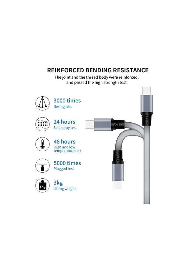 SDBAUX كابل شاحن USB متعدد قابل للسحب 3 في 1 محول سلك شحن متعدد مع موصلات منفذ Micro USB من النوع C للهاتف متوافق مع الهواتف المحمولة والأجهزة اللوحية للاستخدام العالمي (عبوتان بطول 3.3 قدم) - Image 3
