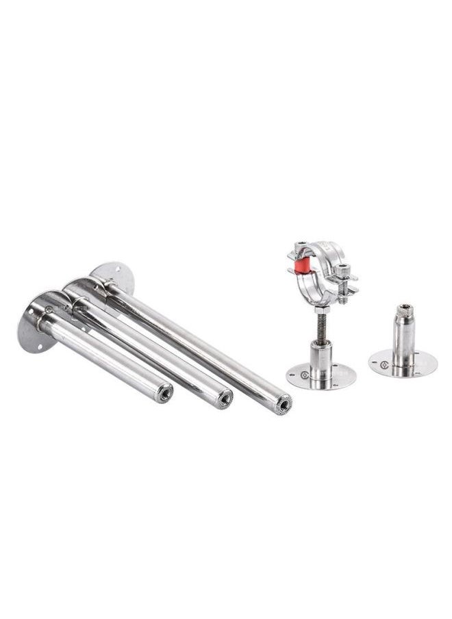 304 Stainless Steel Adjusting Pipe Bracket Extra-long Pipe Clamp Extra-low Air Pipe Water Pipe Screw Clamp Pipe Fixing Bracket-Specifications And Models:A: Extension Rod 150mm Separate Base