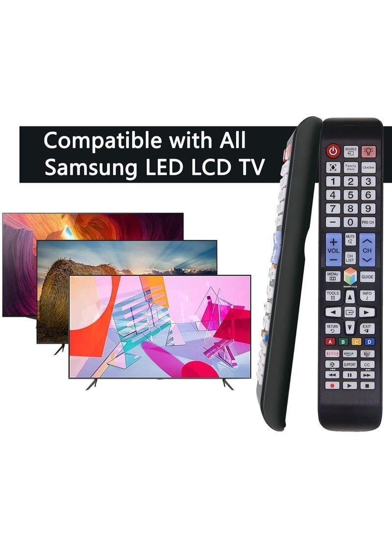 BLUMENiT Universal Remote Control for All Samsung TVs, Samsung Smart TVs, Samsung LCD LED QLED UHD HDTV Curved Plasma 4K 3D Smart TVs- Samsung Backlit Remote with Battery - Image 1
