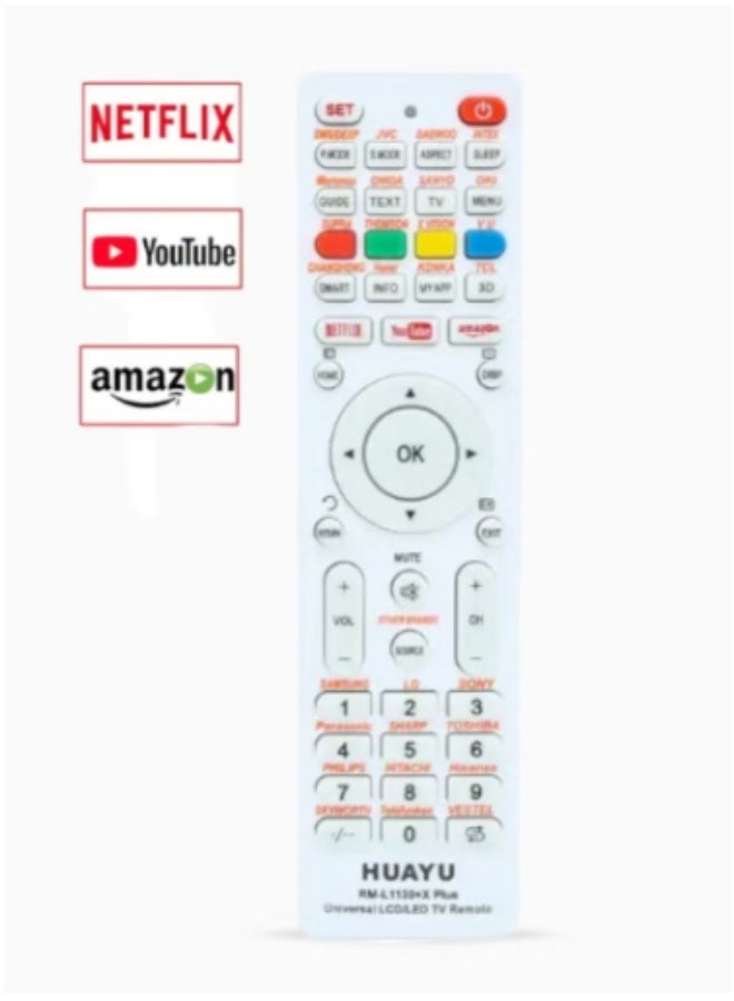 Huayu HUYAYU Universal TV Remote Control for LED\LCD TVs - RM-L1130+X Max - Image 1