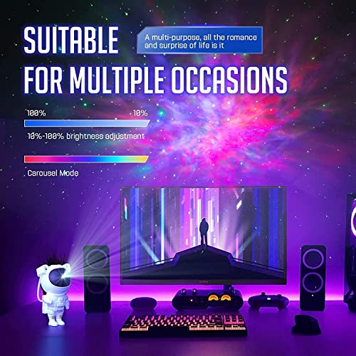Desidiya Plastic Astronaut Galaxy Projector with Remote Control - 360° Adjustable Timer Kids Astronaut Nebula Night Light (Corded Electric) LED, Multicolor - Image 5