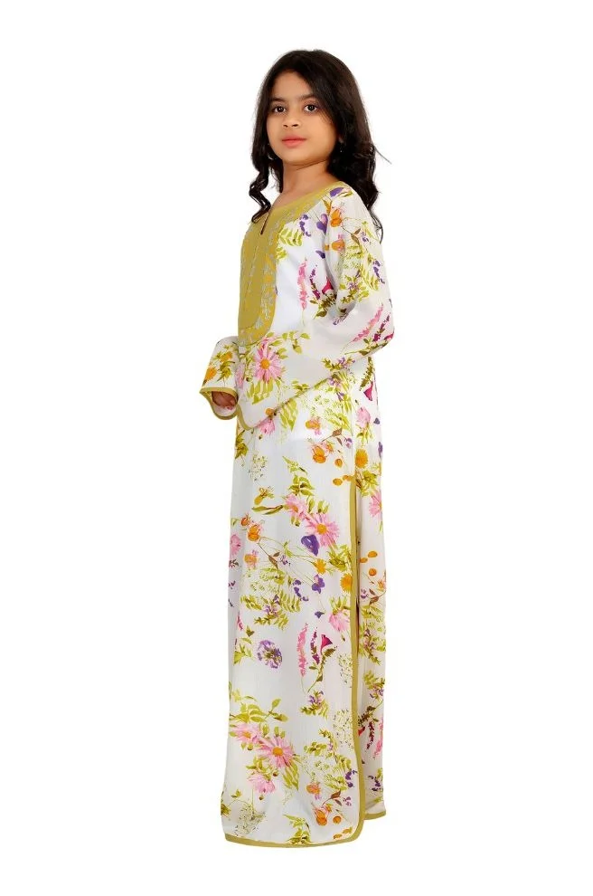 Artemea  PREMIUM DIGITAL PRINTED CRUSH EFFECT RAYON JALABIYA for Women | Best Price UAE