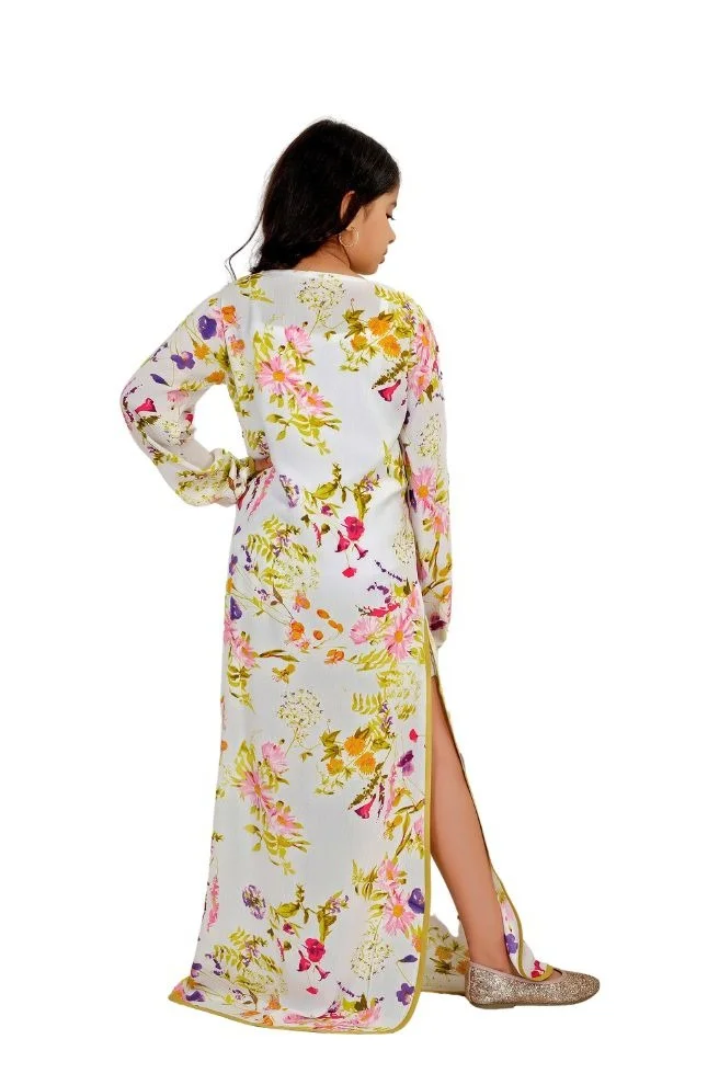 Artemea  PREMIUM DIGITAL PRINTED CRUSH EFFECT RAYON JALABIYA for Women | Best Price UAE