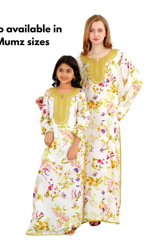 Artemea  PREMIUM DIGITAL PRINTED CRUSH EFFECT RAYON JALABIYA for Women | Best Price UAE