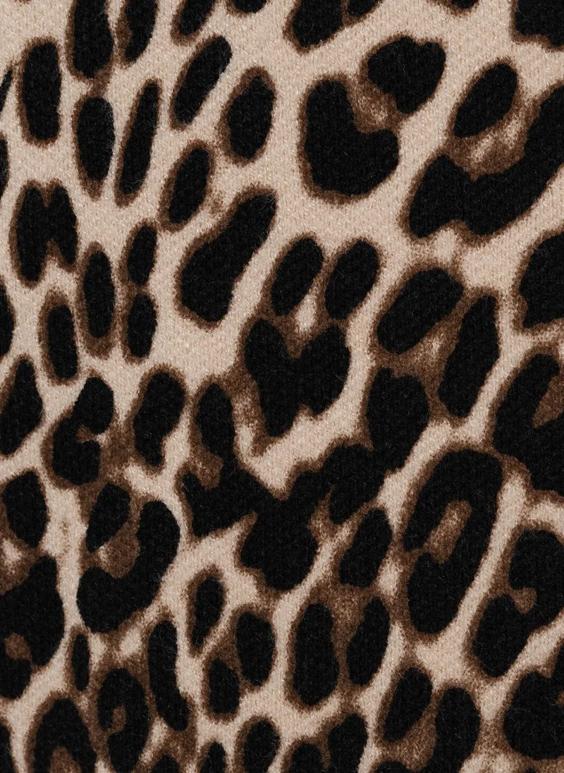 Lichi Leopard cardigan with golden buttons