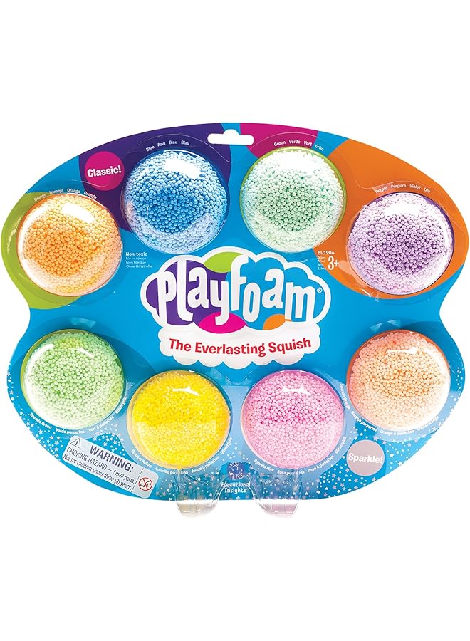 Educational Insights Playfoam Combo 8 Pack Non Toxic Never Dries Out Sensory Shaping Fun Arts And Crafts For Kids Great For Slime Perfect For Ages 3 And Up - Image 1