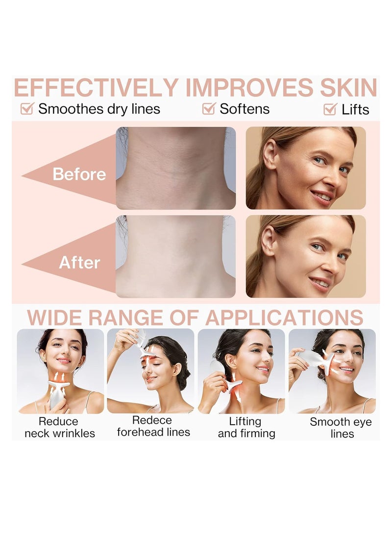 Arabest - Face Massager, Facial and Neck Electric Massager, 3-in-1 Chin Lift Devices, V-Shaped Firming EMS Vibration Facial Massager, 45 ±5℃ Heat and 4 Massage Modes for Skin Care, Firm, Tightening and Smooth - Image 1
