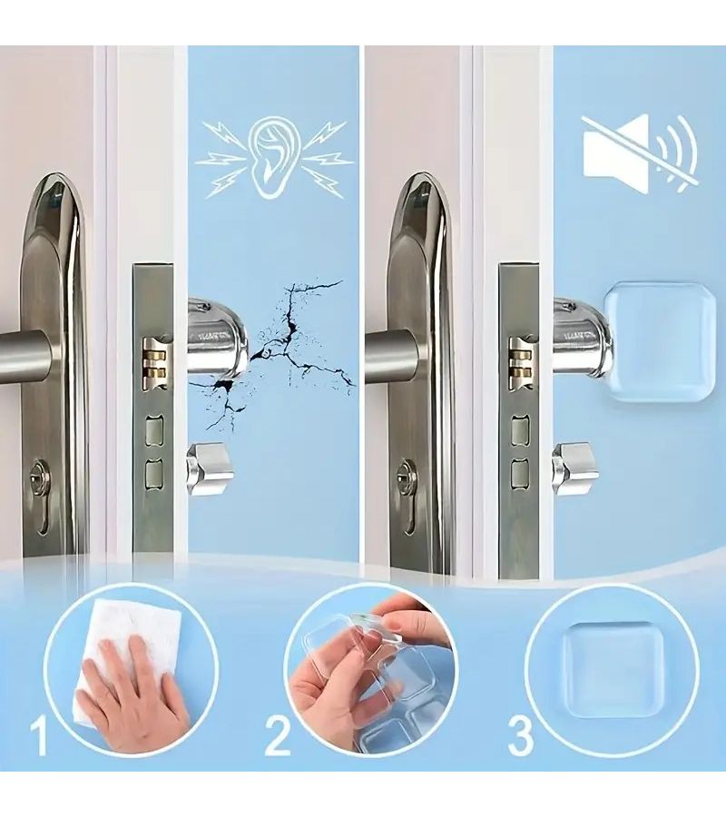 12 Pieces Anti Collision Door Stop Pads No Drill Self Adhesive Wall Protectors - Image 5