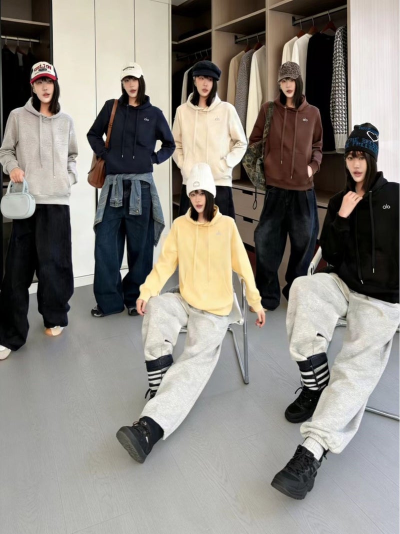 Alo Yoga Alo Hooded Spring New Letter Sweatshirt 2026 Couple's  Hoodie - Image 2