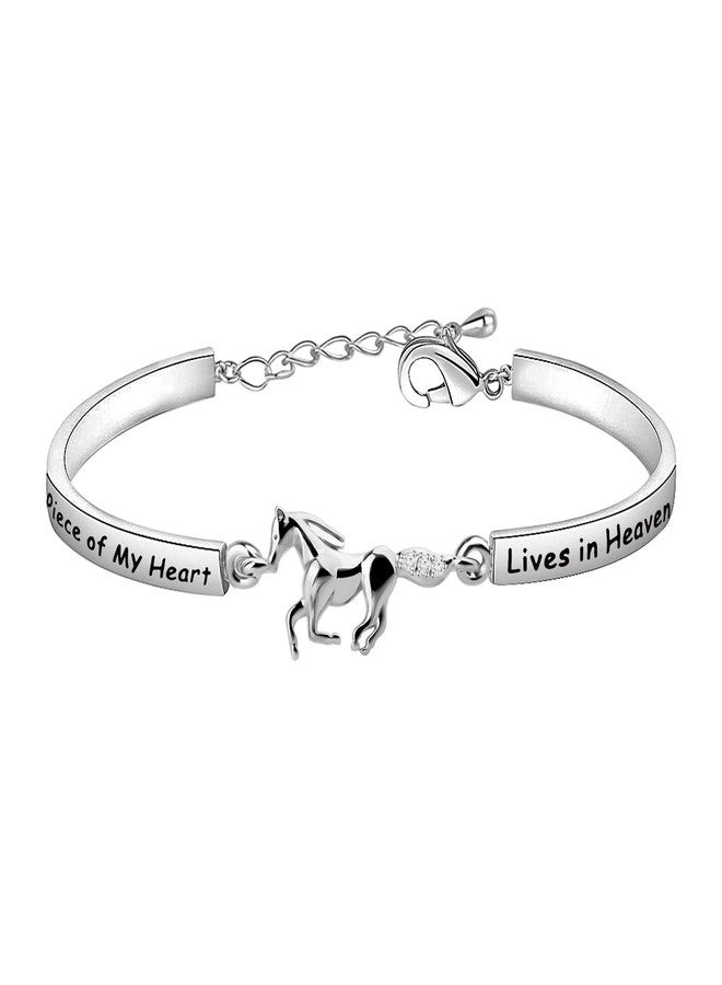 Zuo Bao Horse Memorial Jewelry Horse lover Bracelet A Piece of My Heart Lives In Heaven Gift loss of horse bracelet (A Piece of Horse S) - Image 1