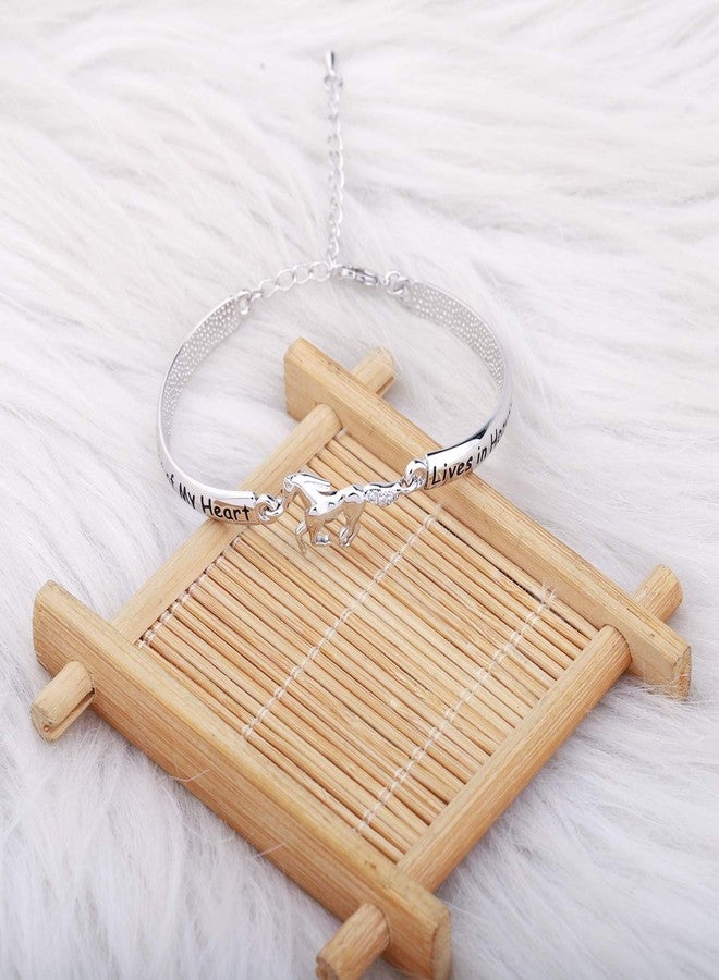 Zuo Bao Horse Memorial Jewelry Horse lover Bracelet A Piece of My Heart Lives In Heaven Gift loss of horse bracelet (A Piece of Horse S) - Image 2