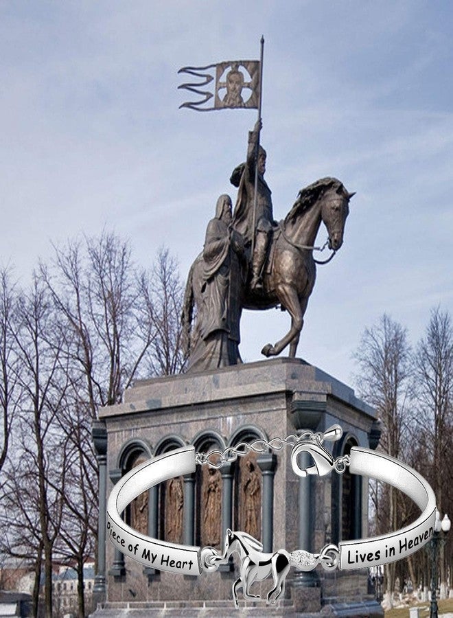 Zuo Bao Horse Memorial Jewelry Horse lover Bracelet A Piece of My Heart Lives In Heaven Gift loss of horse bracelet (A Piece of Horse S) - Image 5