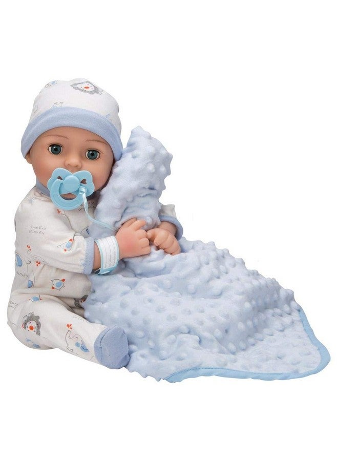 ادورا مجموعة أدورا للأطفال المُتبنّين، دمية طفل بطول 16 بوصة مع ملحقات كاملة من 9 قطع، تشمل: لهاية، سوار مستشفى، حفاضة، والمزيد! هدية عيد ميلاد للأطفال من سن 3 سنوات فما فوق - بيبي وسيم - Image 1