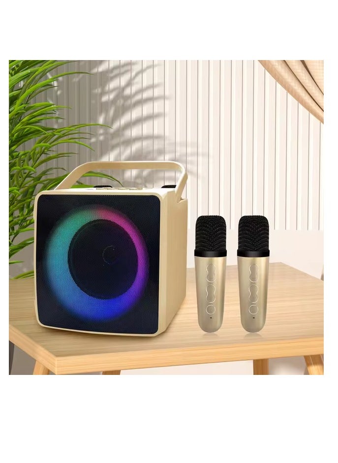 SDRD SD-508 Home KTV Outdoor Portable Bluetooth Speaker with Dual Wireless Microphones  - Image 3