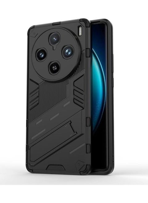 Case Compatible with Vivo X100 Pro 5G 2023, 2-in-1 TPU+PC Dual Layer Combo Shockproof Ultra-Thin Protective Phone Back Cover Kickstand