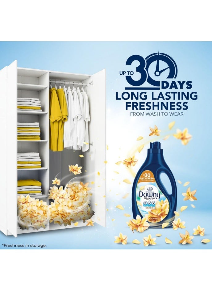 Downy Concentrate Fabric Softener All-In-One, Vanilla Musk, 3L (Pack of 2 - Total 6L) - Image 2