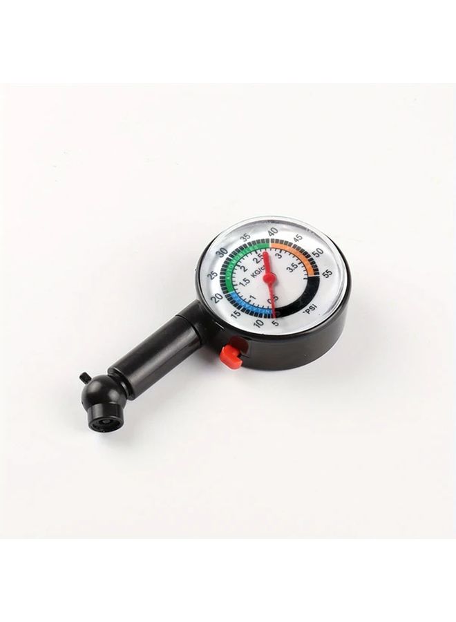 Black Handle Tire Pressure Gauge with Dial and Hose for All Vehicles - Image 4