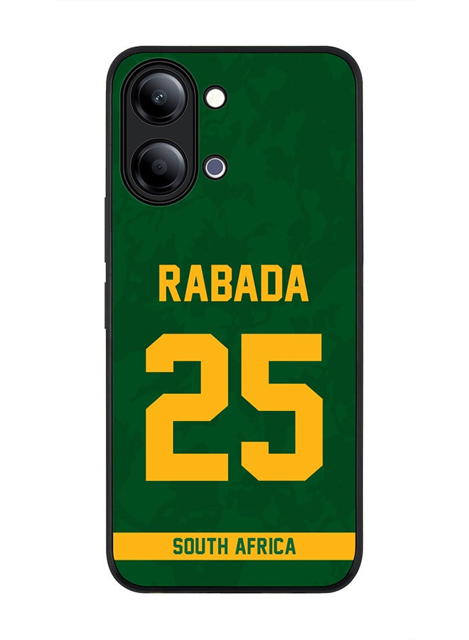 Stylizedd For vivo Y05 4G / Y6t 5G Case,Slim fit Camera Protection, Shockproof Thin Phone cover  - South Africa Kagiso Rabada, Jersey No 25 - Image 1