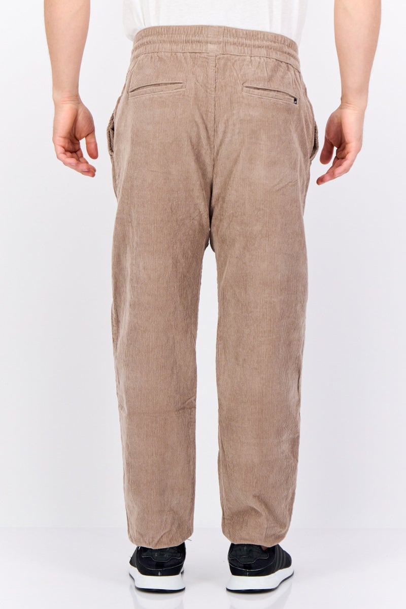 Jules Men Regular Fit Textured Corduroy Pants, Sand Brown - Image 3