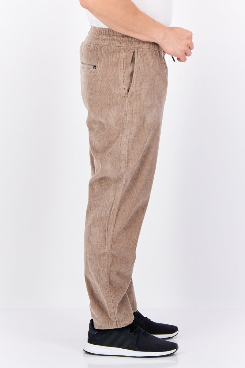 Jules Men Regular Fit Textured Corduroy Pants, Sand Brown - Image 2
