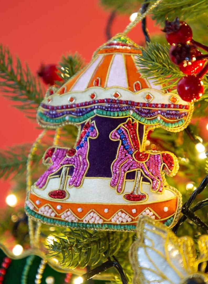 Baci milano Christmas Decoration FABRIC HANDMADE ORNAMENTS HORSE - Image 3