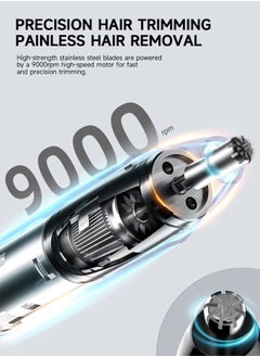 ZORAMI Rechargeable Ear and Nose Hair Trimmer - 2025 Professional Painless Eyebrow & Facial Hair Trimmer for Men Women, Powerful Motor and Dual-Edge Blades for Smoother Cutting Black  - Image 4