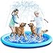 SLOOSH 72 NonSlip Splash Pad Sprinkler Outdoor Water Toys Play Mat for Toddlers Kids Dogs Outside Thickened Sprinkler Pool Party Durable Backyard Fountain for Girls Boys Pets 72in Blue - Image 3