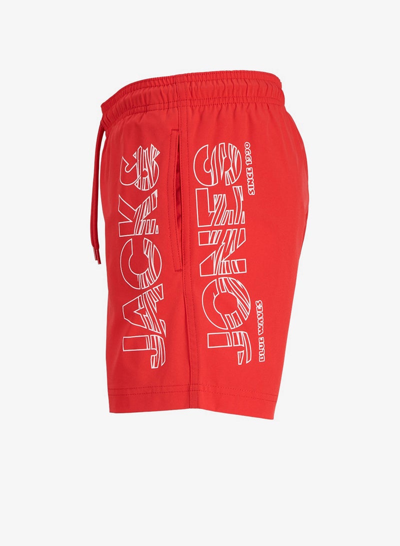 Jack & Jones Junior Youth Logo Drawstring Swim Shorts - Image 3