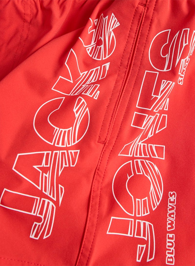 Jack & Jones Junior Youth Logo Drawstring Swim Shorts - Image 5