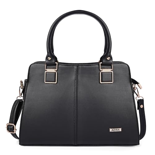 ADISA gold square handbag shoulder bag for women and girls with sling belt (AD4081-CRE) - Image 1