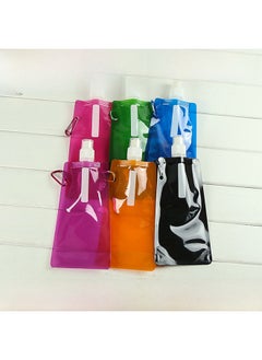 Spot Supply Portable Mountaineering Folding Water Bag Creative Sports Kettle Outdoor Sports Travel Kettle Wholesale-Color:Rose Red-Capacity:101m1-500ml