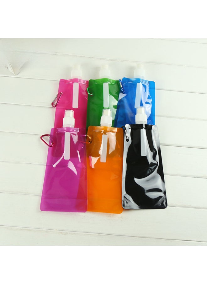 Generic - Spot Supply Portable Mountaineering Folding Water Bag Creative Sports Kettle Outdoor Sports Travel Kettle Wholesale-Color:Rose Red-Capacity:101m1-500ml - Image 1