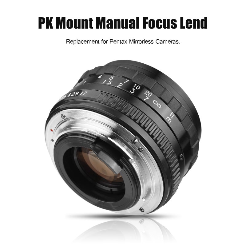 50mm F1.7 Large Aperture Camera Lens Manual Focus Lens PK Mount Replacement for Pentax K1/ K-1 Mark II Full Frame Cameras - Image 2