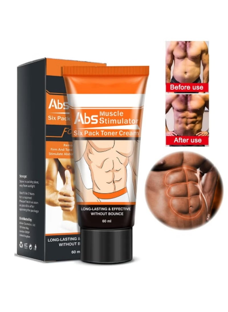 West&Month Men's Abs Muscle Stimulation Cream, Remove fat burner fat reduction cream, Build ABS Muscle Men's ABS Cream 60ml - Image 2