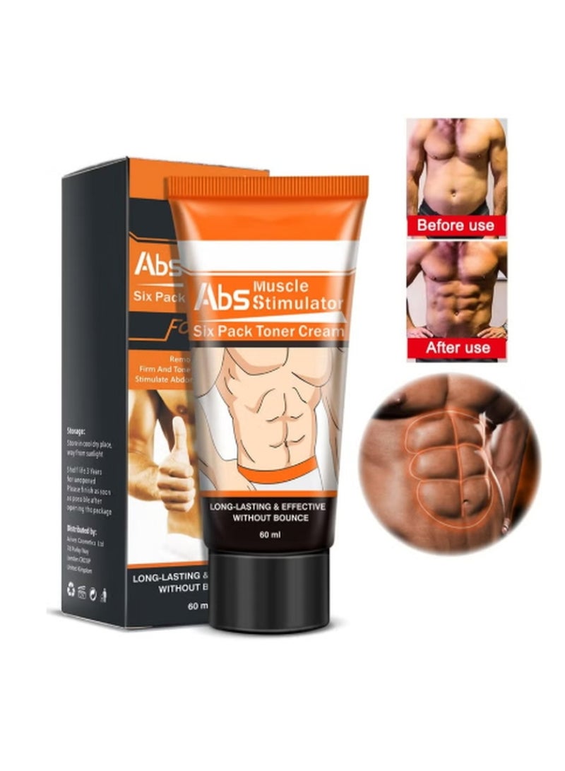 West&Month Men's Abs Muscle Stimulation Cream, Remove fat burner fat reduction cream, Build ABS Muscle Men's ABS Cream 60ml - Image 3